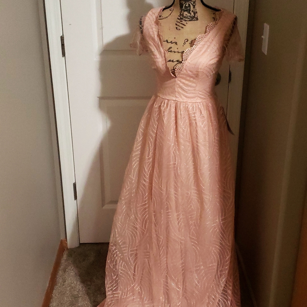 BLUSH Colored Formal Gown!